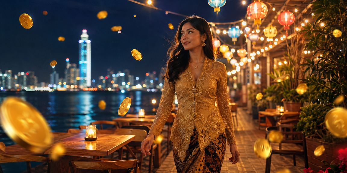 Suasana hiburan kasino bergaya kebaya dari Pulau Pinang Malaysia bagi peminat bola sepak